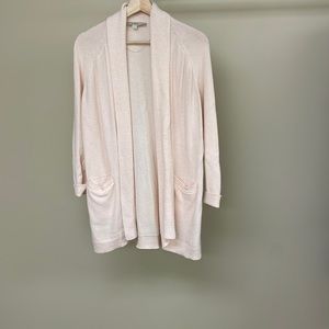 LOFT peach shawl collar cardigan sz M